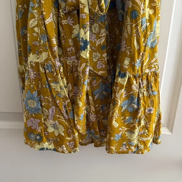 Chic Yellow and Purple Floral Mini Dress - Picture 4 of 4